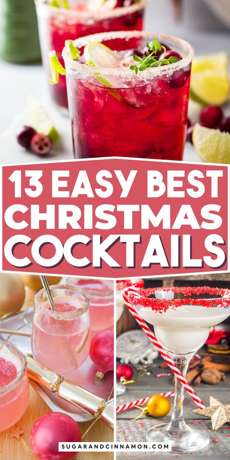 Get into the holiday spirit with the best Christmas cocktail recipes! 🎄🍸 From festive punches to warm spiced drinks, these recipes will impress your guests and make your celebration unforgettable. Save this pin for your holiday entertaining ideas! 📌✨ Festive Beverages Holiday Drinks, Drink Recipes With Wine, Pitcher Drinks Alcohol Christmas, Mixed Drinks For Christmas, Holiday Specialty Drinks, Easy Drinks Alcohol Recipes For Party, Christmas Wine Drink Holiday Cocktails, Christmas Alcoholic Drink Ideas, Christmas Day Drinks Holiday Cocktails