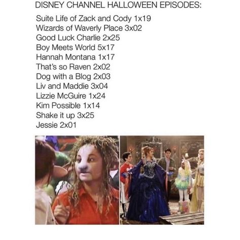 Halloween Episodes List, Disney Channel Halloween, Childhood Shows, Dog With A Blog, Halloween Episodes, Movies To Watch Teenagers, Halloween Movie Night, Good Luck Charlie, Liv And Maddie