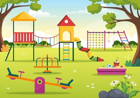 Cartoon Park, Children Playground, Scrapbook Letters, Art Studio Space, Baby Art Projects, Diy Costumes Kids, Children Park, Cartoon Character Pictures, Paint Background