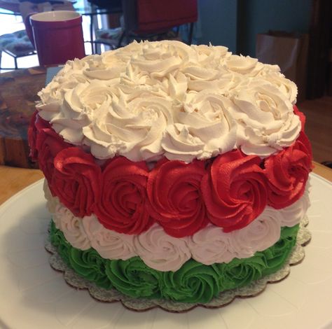 Italian Flag Cake, Mexican Flag Cake, Italian Birthday Cake, Valentine Banquet, Fashionista Cake, Mexican Cookies, Mexican Birthday Parties, Italian Dinner Party, Fiesta Cake