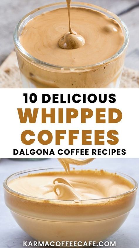 Add a sweet twist to your coffee routine with these flavored Dalgona coffee recipes. Easy to make and perfect for satisfying your sweet tooth. How To Make Dalgona Coffee, Dunkalatte Recipe, Creamy Coffee Recipe, Decaf Coffee Recipes, Dalgona Coffee Recipe Easy, Specialty Coffee Recipes, Blended Coffee Drinks Recipes, Frozen Coffee Drinks Recipes, Coffee Crema