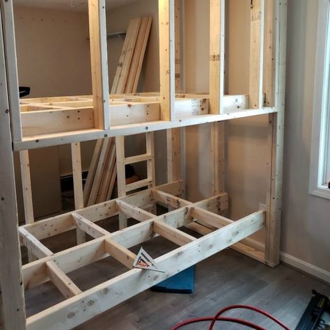 Bunk Bed To Separate Room, Bunk Bed Divided Room, Split Bunk Beds, Splitting A Bedroom In Two With Bunkbed, Room Dividing Bunk Beds, Split Bedroom Bunk Beds, Make 2 Bedrooms Out Of 1, Bunk Bed Bedroom Divider, Bunk Room Divider