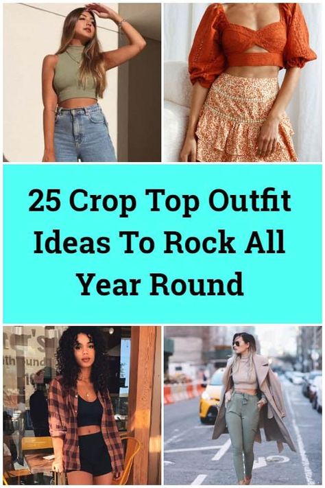 25 Crop Top Outfit Ideas To Rock All Year Round How To Wear A Crop Top Over 30, How To Style Crop Tops In Winter, Crop Top Shirt Outfits With Jeans, How To Wear Crop Tops, Boho Crop Top Outfit, Fall Crop Top Outfits, Top Over Shirt Outfit, Summer Outfits Crop Top, Crop Top Shirt Outfits