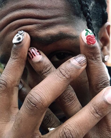 Mob Nails, Mens Manicure, Asap Mob, Pretty Flacko, Mens Nails, Wsj Magazine, Hard Nails, A$ap Rocky, Asap Rocky