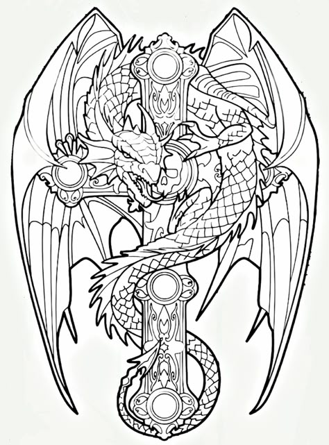 2 Headed Dragon Tattoo, Dragon Medieval, Dragon Tattoo Drawing, Celtic Dragon Tattoos, Mythical Creature Art, Dragon Tattoo Sketch, Eagle Artwork, Dragon Tattoo Art, Japanese Dragon Tattoo