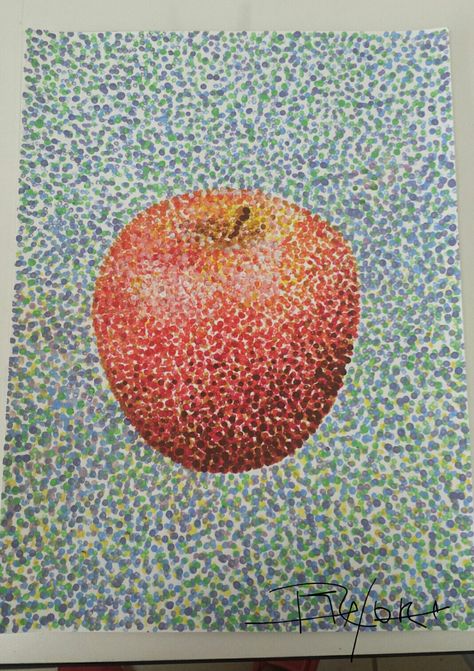 Pointalism Art, Dotted Drawings, High School Art Projects, 8th Grade Art, Life Drawing Reference, Middle School Art Projects, Stippling Art, 6th Grade Art, Art Worksheets