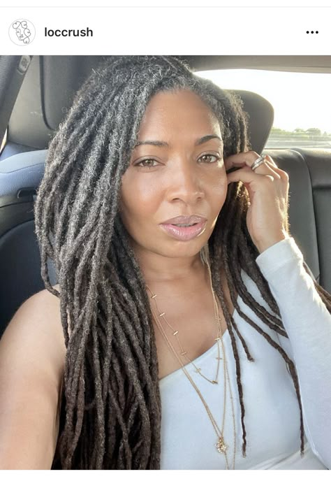 Grey Hair Locs, Gray Hair Natural, Beautiful Dreadlocks, Beautiful Gray Hair, Faux Locs Hairstyles, Mohawk Hairstyles, Natural Gray Hair, Dreadlock Hairstyles, Natural Hair Inspiration