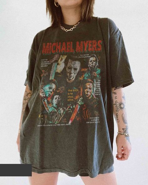 Vintage Michael Myers Horror Shirt, Horror 90S Halloween tshirt, Michael Myers Sweatshirt, Myers Crewneck, Horror movie, horror Character Check more at https://jerryclothing.com/product/vintage-michael-myers-horror-shirt-horror-90s-halloween-tshirt-michael-myers-sweatshirt-myers-crewneck-horror-movie-horror-character/ Horror Outfits, Fantasy Inspo, Horror Clothes, Horror Movie T Shirts, Movie Horror, Rockstar Girlfriend, 90s Halloween, Horror Movie Shirts, The Haunted Mansion