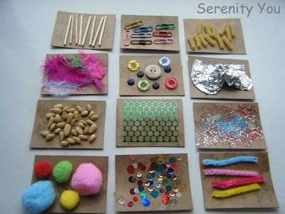 Sensory Boards use these to give students having trouble finding inspiration for their OSP's get them to feel each of the sections blindfolded and then write a sentence that they inspire. Diy Sensory Board, Therapy Center, Sensory Wall, Diy Montessori, Sensory Boards, Sensory Book, Kids Sensory, Baby Sensory, Sensory Bins