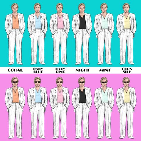 maimi vice - sonny crockett (art by marten go) Miami Vice Theme Outfit, Sonny Crockett Style, Miami Vice Outfits Men, Sonny Crockett Miami Vice, Vice City Outfit, Miami Vice Outfit For Men, 80s Miami Fashion, Miami Vice Outfit, 80s Miami Vice