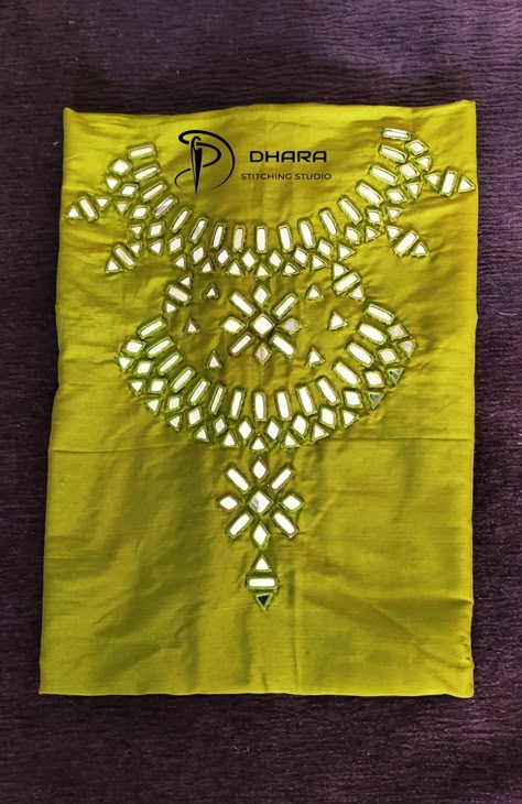 Contact 9712955671 Kurti Ideas Style Patterns, Mirror Work Motif, Aariwork Designs, Clap Emoji, Marori Work, Mirror Work Kurti Design, Kurti Ideas, Fabric Mirror, Mirror Work Kurti