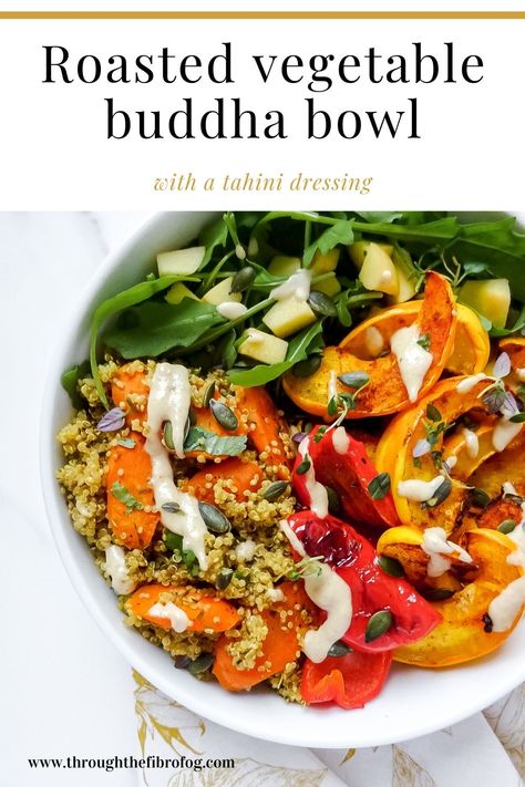 Roasted vegetable buddha bowl Herbed Quinoa, Squash Quinoa, Butternut Squash Quinoa, Low Histamine Foods, Histamine Diet, Vegan Buddha Bowl, Dinner Vegan, Low Histamine Diet, Power Bowl