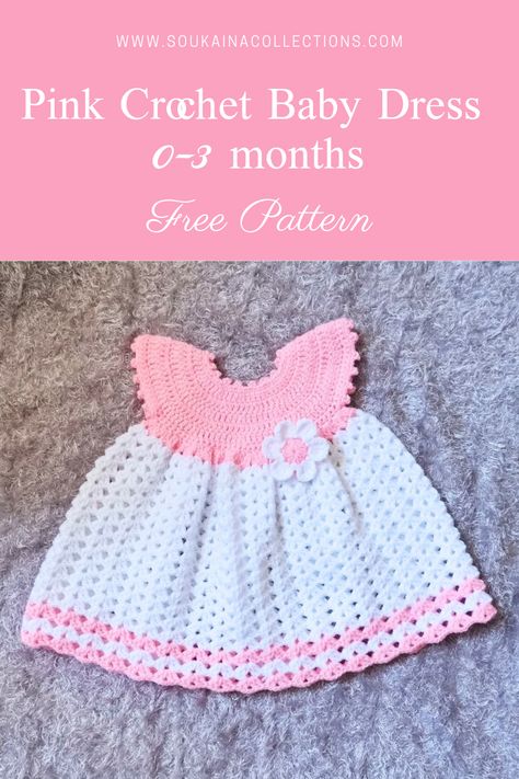 stitches. Crochet Baby Dresses, Crochet Baby Dress Free Pattern, Vestidos Bebe Crochet, Shoes Princess, Crochet Baby Girl Dress, Baby Dress Pattern, Crochet Baby Dress Pattern, Knit Baby Dress