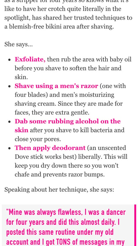 Shaving bikini line tips How To Help Razor Burn, How To Make Shave Oil, Shaving Bumps Remedy, How To Prevent Razor Bumps Down There, How To Not Get Razor Bumps Down There, Kitty Shaving Tips, How To Prevent Razor Bumps, Shave With Coconut Oil, Pretty Kitty Tips