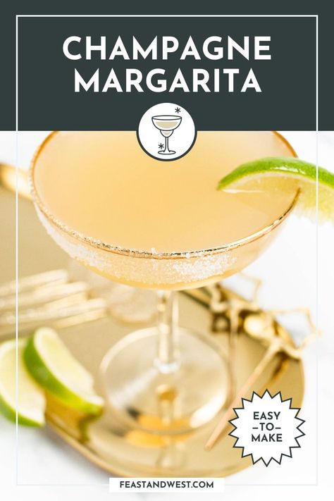 Champagne Margaritas are the best way to celebrate anything, from happy hour to taco night. Tequila and champagne are a perfect match! Champagne Margarita Recipe, Champagne Margarita, Delish Videos, Sparkling Margarita, Champagne Margaritas, Best Sparkling Wine, Prickly Pear Margarita, Margarita Salt, Cocktail Ideas