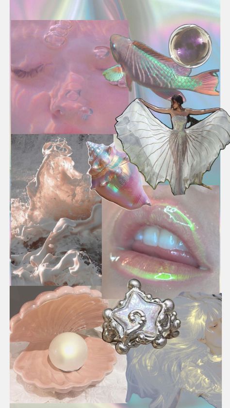 #mermaid #moodboard #aesthetic #pearl #nacre Pearl Mood Board, Mermaid Moodboard, Moodboard Aesthetic, Mermaid Aesthetic, Mood Boards, Mood Board, Mermaid, Collage