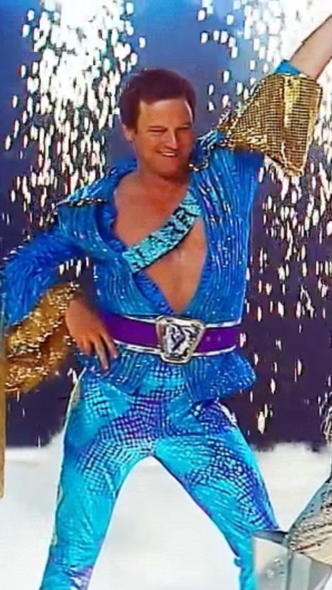 Harry Bright Mama Mia Men Outfit, Harry Bright Mamma Mia, Harry Mamma Mia, Mamma Mia Outfits Men, Harry Bright, Abba Party, Abba Outfits, Rocket Man, Colin Firth