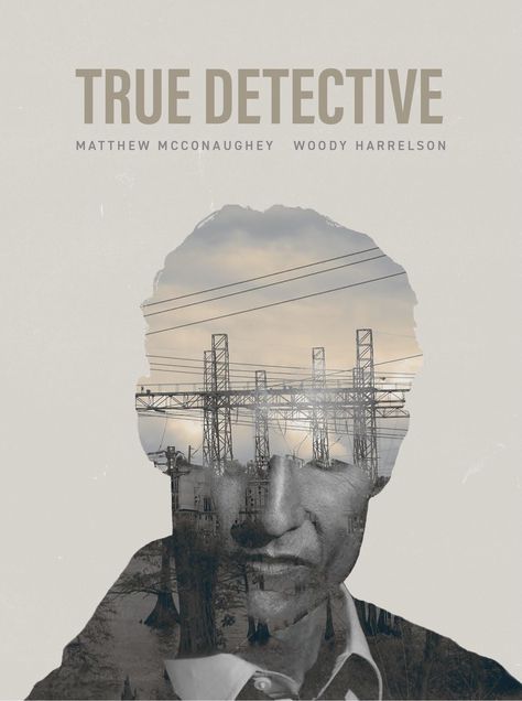 True Detective Poster, True Detective Season 1, Sherlock Poster, Art Movie Poster, Iconic Movie Posters, True Detective, Poster Design Inspiration, Poster Artwork, Matthew Mcconaughey