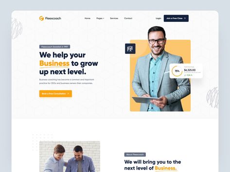 Business Coach & Consultant Landing Page :: Behance Ux Design Mobile, Coaching Website, Coach Website, Ui Design Website, Webpage Design, Information Architecture, Discovery Call, Ux Web Design, Environmental Graphics