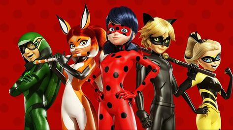 I 5 supereroi Lady Bob, Best Team Ever, Comics Ladybug, Ladybug E Catnoir, Ladybugs Movie, Tikki Y Plagg, Ladybug Miraculous, Hero Team, Ladybug Wallpaper