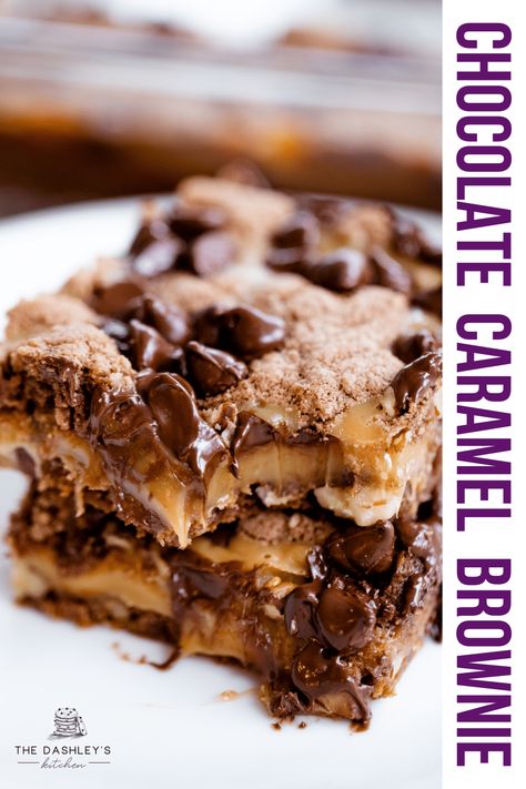 German Chocolate Caramel Brownies - The Dashley's Kitchen - Video Chocolate Caramel Brownies, German Chocolate Brownies, Raspberry No Bake Cheesecake, No Bake Oatmeal Bars, Gourmet Bakery, German Chocolate Cake Mix, Pumpkin Sheet Cake, Homemade Rolls, Salty Treats