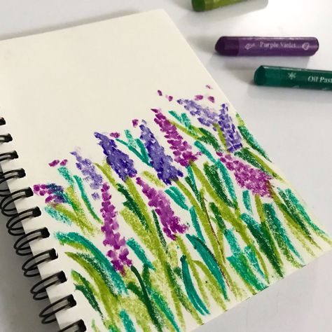 Oil Crayons Art, Oil Crayon Art Ideas, Oil Pastel Doodles, Oil Crayon Art, Crayon Drawing Aesthetic, Oil Pastel Art Ideas Inspiration, Oil Pastel Flowers, Crayon Doodles, Art Tutorial For Beginners