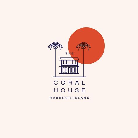 Jackie Robinson Design on Instagram: “Slide 4 of 4. Final visual mark for @coralhouseharbourisland” Coral House, House Logo Design, Hotel Logo, Jackie Robinson, Logo Concept, Typography Fonts, Landscape Photographers, Bathroom Interior Design, Design Inspo