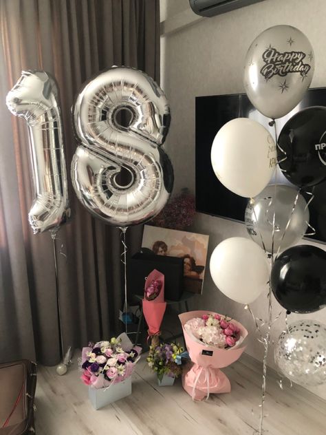 Pretty Hyunjin, 21 Balloons, Gem Makeup, Surprise Birthday Decorations, 18th Birthday Party Themes, 18th Birthday Decorations, Fireworks Photography, Happy Birthday 18th, Happy 17th Birthday