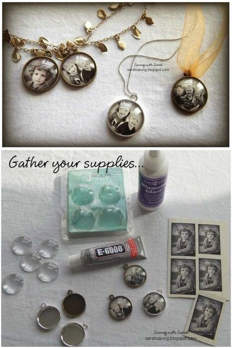 Cabachon Jewelry Diy, Memorial Crafts For Loved Ones, Crafts For Loved Ones, Remembrance Ideas, Memorial Crafts, Celebration Of Life Ideas, Picture Jewelry, Photo Crafts, Keepsake Crafts