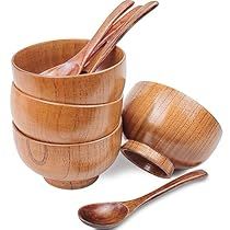 Wooden Bowl And Spoon, Wooden Tableware, Japanese Bowls, Home Cooked Meals, Rice Soup, Wood Oil, Wooden Bowl, Fancy Restaurant, Beautiful Bowls