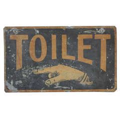 Antique Double Sided Tin Sign " Toilet " Wc Sign, Vintage Signage, Ghost Signs, Trade Sign, Sign Writing, Antique Signs, Sign Painting, Old Signs, Vintage Room