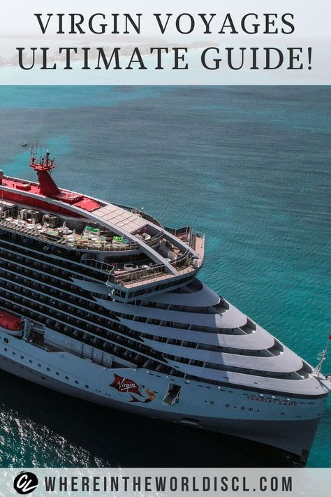 Virgin Voyages Scarlet Lady cruise at port in the Bahamas Virgin Cruises, Cruise Lines, Future Travel, Travel Life, Cruises, Cruise Ship, Things To Know, Luxury Travel, Scarlet