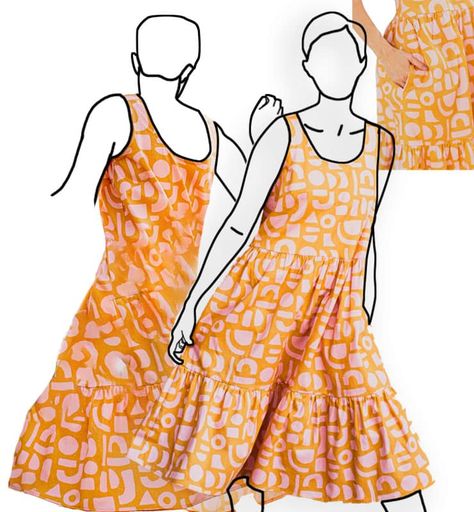 13 Easiest Dress Sewing Patterns (Reviewed for Beginners by a Dressmaker) Easy Dress Pattern For Women, Simple Dress Pattern Free, Vest Sewing Patterns, Summer Dress Patterns Free, Dress Sewing Patterns For Beginners, Sleeveless Dress Pattern, Tank Dress Pattern, Stylish Sewing Patterns, Summer Dress Sewing