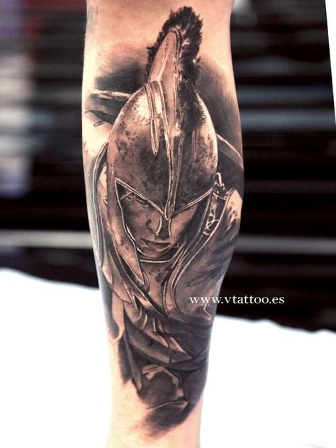 #gettattooed Spartan Tattoos, Sparta Tattoo, Gladiator Tattoo, Atlas Tattoo, V Tattoo, Spartan Tattoo, Create A Tattoo, Knight Tattoo, Full Sleeve Tattoo Design