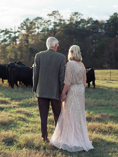 Anniversary Vow Renewal, Wedding Anniversary Pictures, 50th Year Wedding Anniversary, 50th Wedding Anniversary Decorations, Vow Renewal Dress, Anniversary Dress, Wedding Anniversary Decorations, Working Farm, Horse Wedding