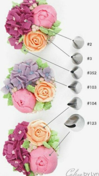 Flower Bouquet Cupcakes, Bouquet Cupcakes, Buttercream Flowers Cupcakes, Buttercream Flowers Tutorial, Cake Decorating Flowers, Resipi Kek, Săpunuri Handmade, Cupcake Decorating Tips, Cake Piping