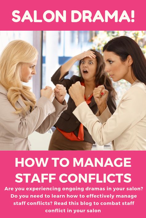 Are you experiencing ongoing dramas in your salon? Do you need to learn how to effectively manage staff conflicts? Well, you've come to the right place! Unfortunately, every workplace in every industry is rife with bickering employees. With a sprinkling of different personalities, ages, races, religion, there are sure to be some basic disagreements. But throw in a pinch of competition, a handful of stress, and a busy schedule, and you have a Petrie dish for growing drama and conflict Salon Rules For Employees, Salon Management Tips, Business Psychology, Salon Software, Colour Psychology, Staff Motivation, Divorce Attorney, Spa Business, Staff Meetings