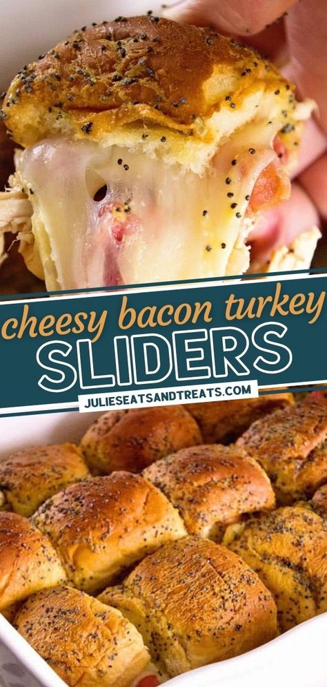 Easy Leftover Turkey Recipes, Bacon Turkey, Turkey Lunch, Turkey Lunch Meat, Leftover Turkey Soup, Turkey Sliders, Slider Sandwiches, Turkey Soup Recipe, Turkey Casserole