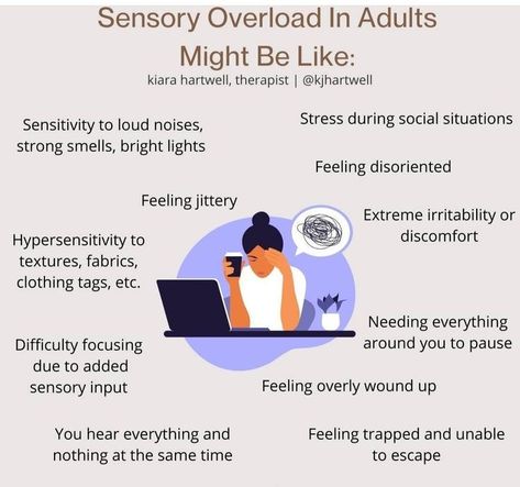 Quotes About Sensory Overload, Sensory Sensitivity In Adults, Sensory Overload Parent, Sensory Box Adults, Tips For Sensory Overload Adults, Sensory Processing Sensitivity, Sensory Processing Disorder In Adults, Sensory Seeking Adults, How To Deal With Sensory Overload