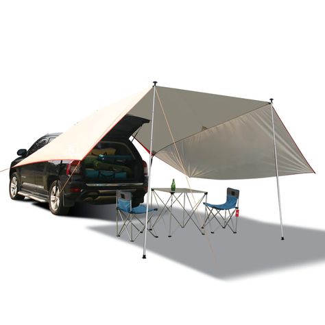 PRICES MAY VARY. Car Awning Sun Shelter Car Awning Sun Shelter Truck Awning, Rain Splash, Tarp Poles, Camping Tarp, Car Awnings, Diy Tent, Camping Shelters, Sun Burn, Car Tent