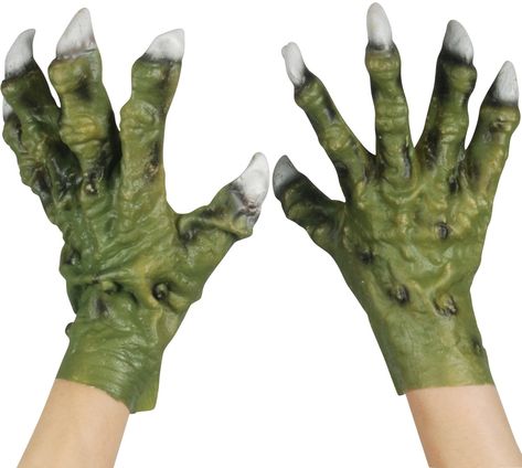 Amazon.com: Loftus International Star Power Monster Hands with Thick Fingers Gloves Green One-Size Novelty Item: Toys & Games Monster Gloves, Dinosaur Claw, Quick Costumes, Monster Hands, Claw Gloves, Monster Mask, Devil Costume, Green Monster, Head Mask