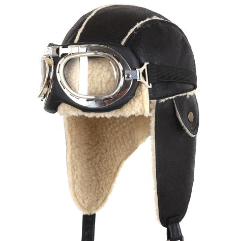 ililily Aviator Hat Black Snowboard Fur Ear Flaps Trooper Trapper Pilot Goggles | eBay Aviator Costume, Pilot Goggles, Black Snowboard, Trooper Hat, Aviator Hat, Faux Fur Material, Stetson Hat, Women Fashion Edgy, Trapper Hats