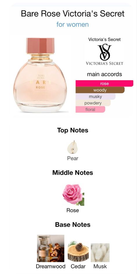 Bare Rose Victoria Secret, Scent Combos Floral, Woody Perfume For Women, Victoria Secret Bombshell Perfume, Bombshell Perfume, Body Scents, Essential Oil Perfumes Recipes, Woody Perfume, Body Chemistry