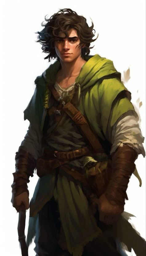 Druid Artwork, Male Druid Character Art, Human Ranger Dnd Male, Dnd Ranger Art, Ranger Dnd, Male Elf, Writing Images, Warrior Drawing, Fantasy Male