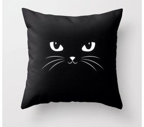 Sewing Cushions, Interior House Colors, Black Pillow, Bantal Sofa, Cute Black Cat, Cat Throw Pillow, Cat Quilt, Sewing Pillows, Cute Black Cats