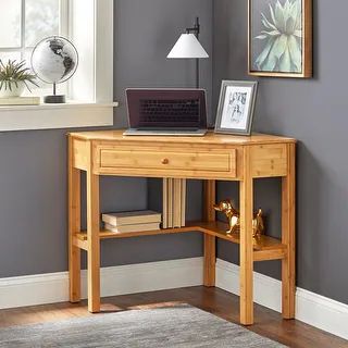 Desk Makeup Table Multi-Functional Furniture for Kitchen, Bedroom - On Sale - Bed Bath & Beyond - 38241950 Small Corner Desk, Boho Desk, Corner Writing Desk, Space Saving Desk, Playroom Furniture, Multifunctional Furniture, Wood Desk, Functional Furniture, Kids Bedroom Furniture