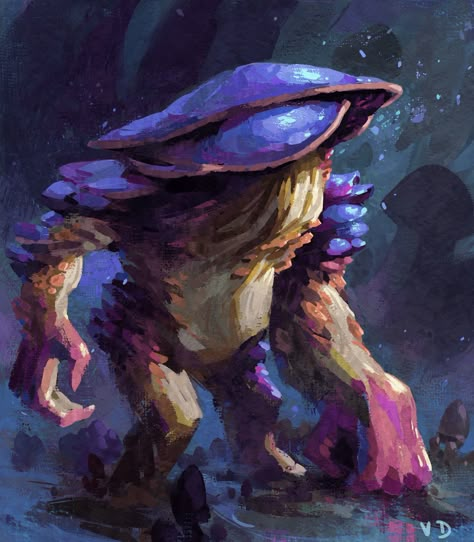 Mushroom People, Plant Monster, Cool Monsters, Giant Art, Dnd Monsters, Arte Cyberpunk, Forest Creatures, Monster Concept Art, Fantasy Races