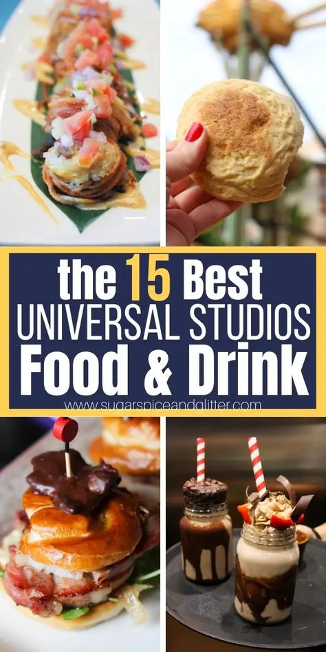 Universal Studios Recipes, Universal Florida Tips, What To Eat At Universal Studios Orlando, Universal Hollywood Food, Universal Studios Copycat Recipes, Universal Food, Universal Studios Orlando Food, Universal Studios Restaurants, Universal Studios Food