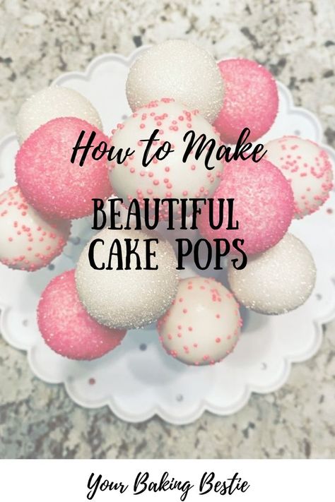 OMG, I was always too intimidated and overwhelmed to try making cake pops but this made it so easy! They are so fun and so delicious! These may be my new favorite treat to make! Easy Vanilla Cake Pops, Cake Pops From Cupcakes, How To Get Smooth Cake Pops, Cake Pop Without Sticks, Cake Pop Sticks Ideas, How To Make Smooth Cake Pops, Cake Pops Made With Cream Cheese, Easy Cake Pop Decorating, Large Cake Pops