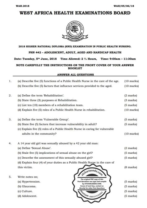 PHN Past Questions Public Health Nursing, Nurse Assistant, Public Health Nurse, Past Questions, Examination Board, Nursing Process, Psychiatric Nursing, School Health, Nurse Office